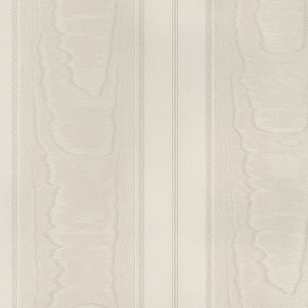 Patton Wallcoverings SK34760 Simply Silks 4 Wide Moiré Stripe Wallpaper in Beige